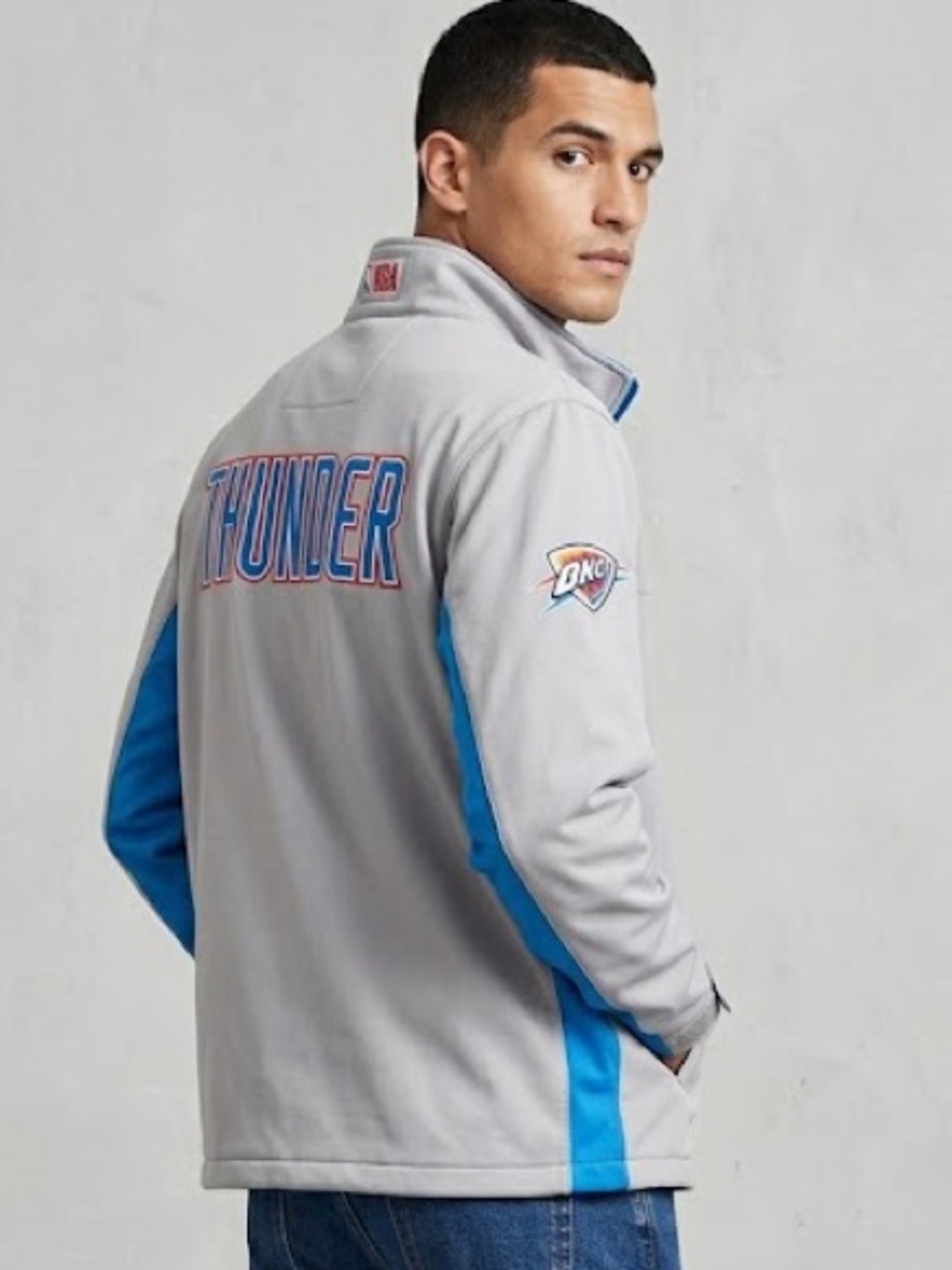 NBA Oklahoma City OKC Thunder Zip Shell Jacket Large
